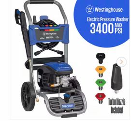 3400 Max PSI 2 Max GPM 13 Amp Cold Water Electric Powered Pressure Washer w/ Brushless Motor, 5-Quick Connect Tips
