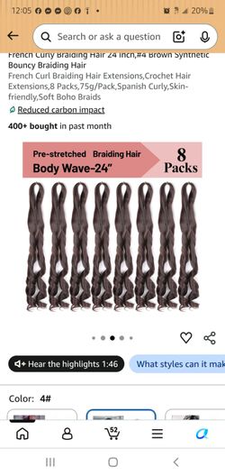 Luoyudu BROWN Braiding Hair Extensions 24"