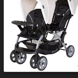 Double stoller Baby Sit And Stand With Car Seat And Base 