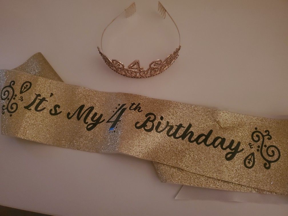 4th Birthday Crown And Sash