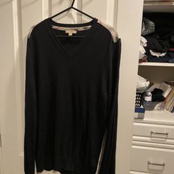 Burberry Brit - black v-neck sweater - medium