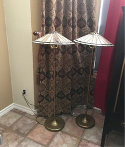Brass Tiffany lamps