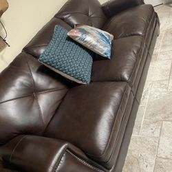 Chocolate Leather Sofa