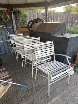 Vinyl Strap Commercial Pool Side Patio Dining Chairs