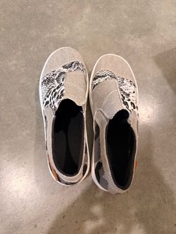 Slip-On Sneakers with Snake Print Detail