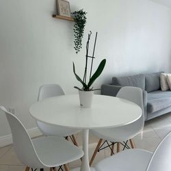 White Table + Chairs