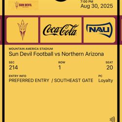 ASU vs NAU football ticket