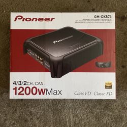 Pioneer - 4-Channel - Class D, 1200 W Max Power - Amplifier - Black
