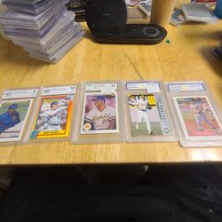 5 Baseball Slabs Or Graded Cards