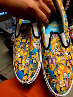 Vans simpsons slip ons size 12