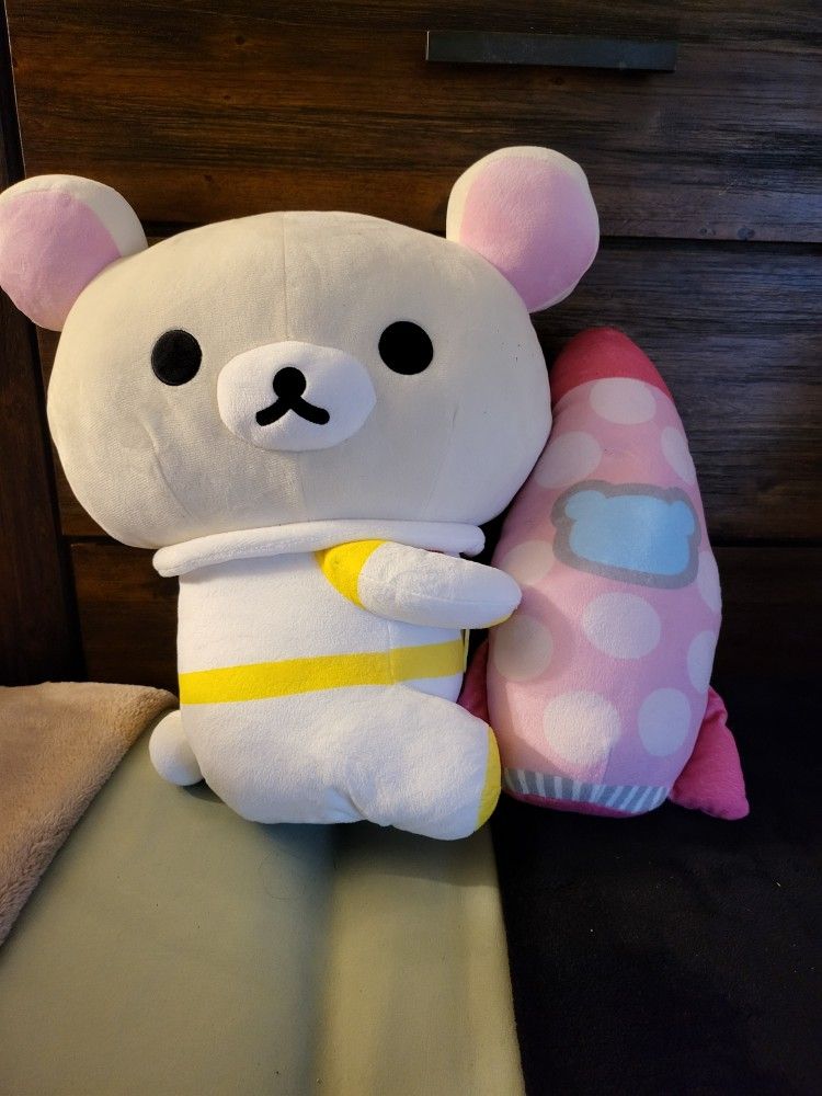 Rilakkuma Holding Rocket Plush Jumbo