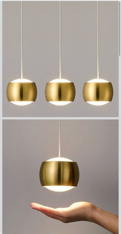 Modern Dimmable LED Pendant Lamps, Mini Pendant Lighting for Kitchen Island, Dining Room, Bedroom, Bar, Ceiling Pendant Lamps for Kitchen Island (Gold