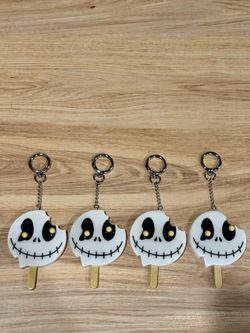 Jack Skellington Inspired popsicle keychain