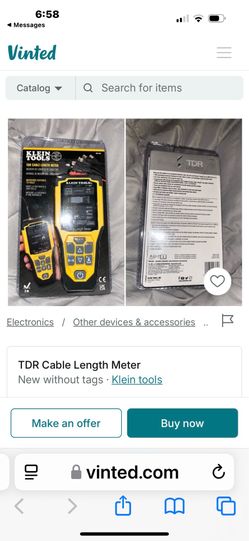 Klein tool TDR cable length meter