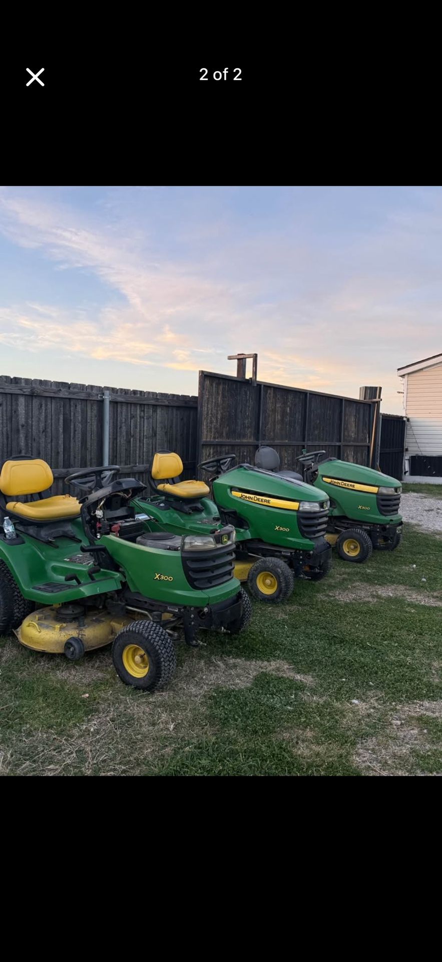 John Deere lawn mower tractors