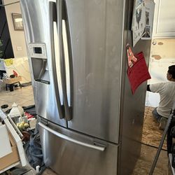 31 cu. ft. Mega Capacity Standard Depth 3-Door French Door Refrigerator in Stainless Steel 