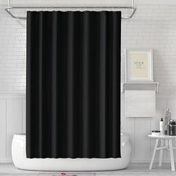 Peva Black Shower Curtain with Liner