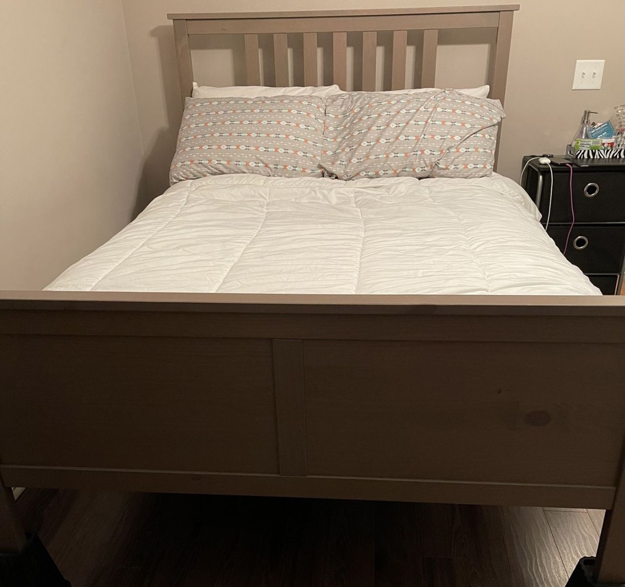 Ikea Full Size Bed Frame And Tall Dresser 