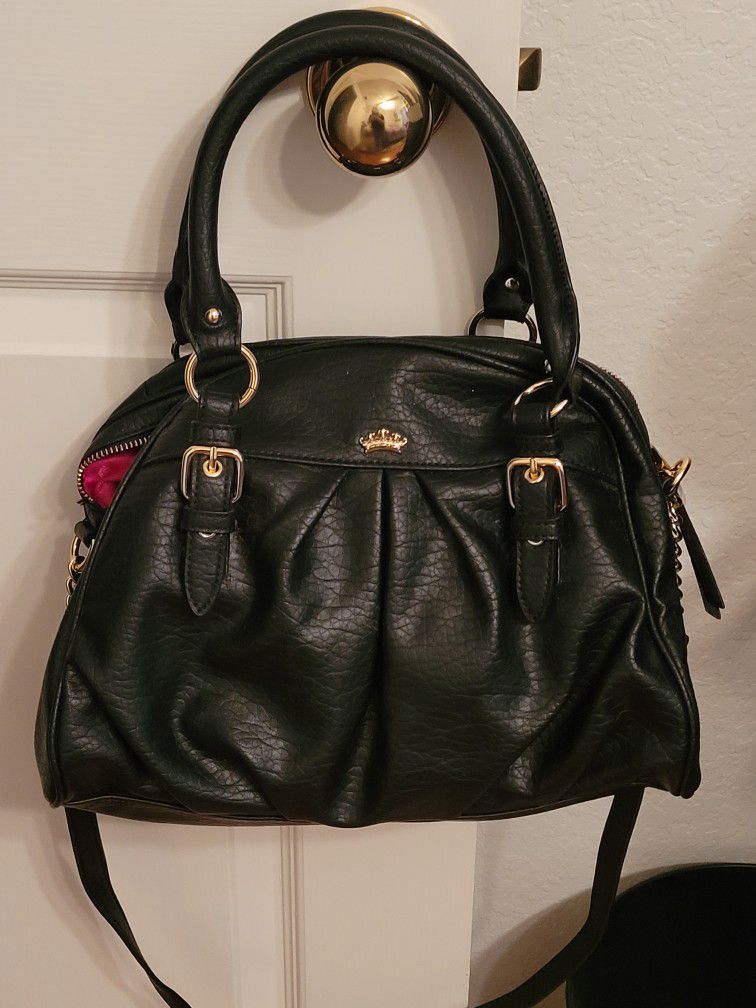 Juicy Couture Black and Gold Handbag with Shoulder Strap 