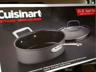 Cuisinart 633-24H Chef's Classic Nonstick Hard-Anodized 3-1/2-Quart Saute Pan with Helper Handle