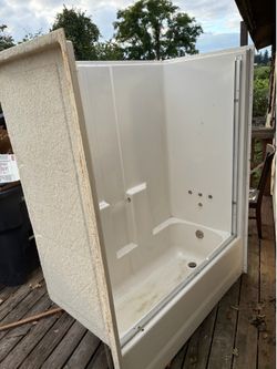 1-Piece Tub & Shower Insert – Great for Workshop, Shop, or Buildout