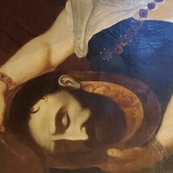 VERY RARE OIL PAINTING ON CANVAS LARGE IN SIZE 4INCH W/H50INCH