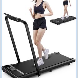 3 in 1 Walking Pad Treadmill, 300 Weight Capacity Foldable Treadmill, 3.0HP Low Noise Under Desk Treadmills for Home Office with Remote & APP 