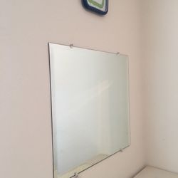 Pretty Mirror And Clock Wall, Long 26 Inches , Width 22 Inches 