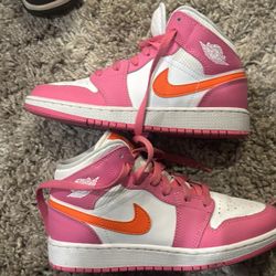 air jordan 1mid gs pinksicle orange 4.5