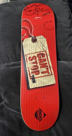 1 Of 1 Cant Stop The Firm Skateboard Deck Signed 