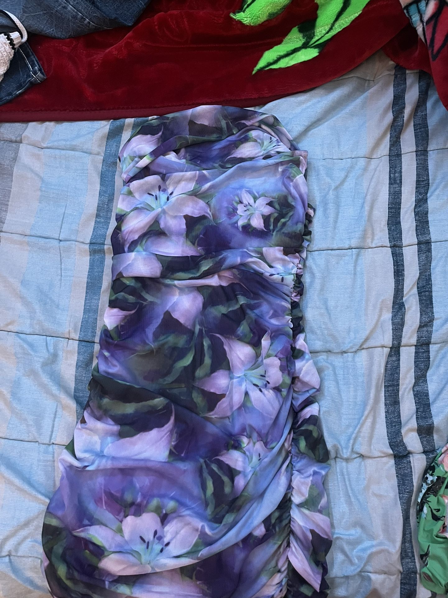 purple flower dress