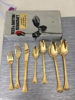 Gold plated flatware