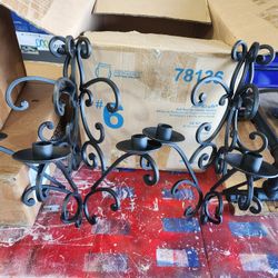 Wrought Iron Candle Holders