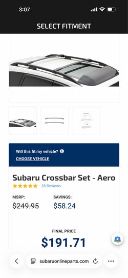 Subaru Forrester Crossbars