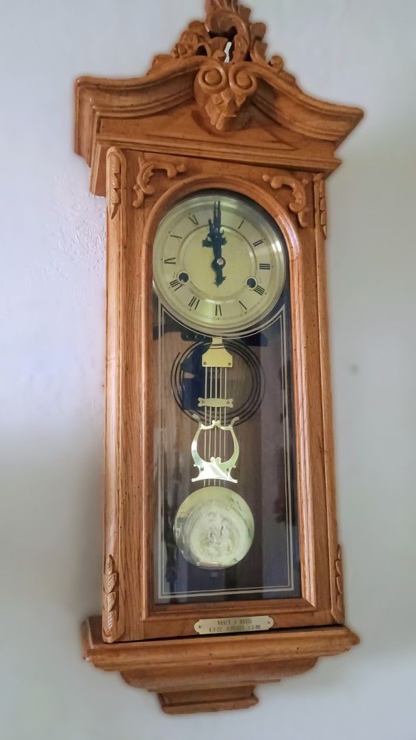 Wind Up Pendulum Wall Chime Clock