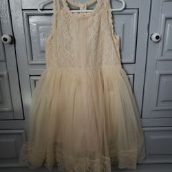 Ivory Lace Sleevless Dress With Cat And Jack Knit Bolero Shawl