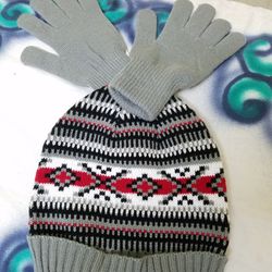 Brand New Hat with Hand Gloves