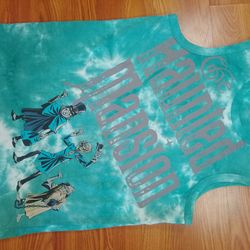Disney Haunted Mansion Shirt Mens S Blue Tie Dye Hitchhiking Ghosts SleevelessDisney Haunted Mansion Shirt Mens S Blue Tie Dye Hitchhiking Ghosts Slee