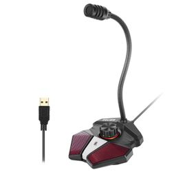ZELIER USB Computer Microphone, PC Mic with Volume Control,Mute Button&LED Indic