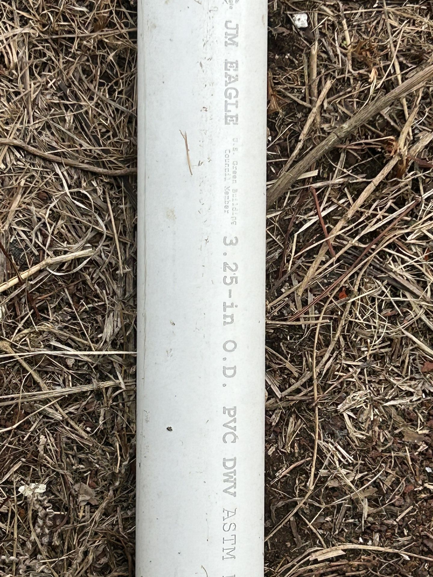 8ft 3.25” PVC Pipe Quantity 6