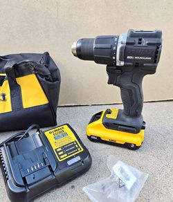 DeWALT 20V ATOMIC Brushless BLACKOUT Hammer Drill KIT 3.0 battery and charger