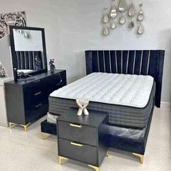 New 4pc Bedroom Set In Box 📦 FREE Mattress $39 Down No Credit Needed For Finance 