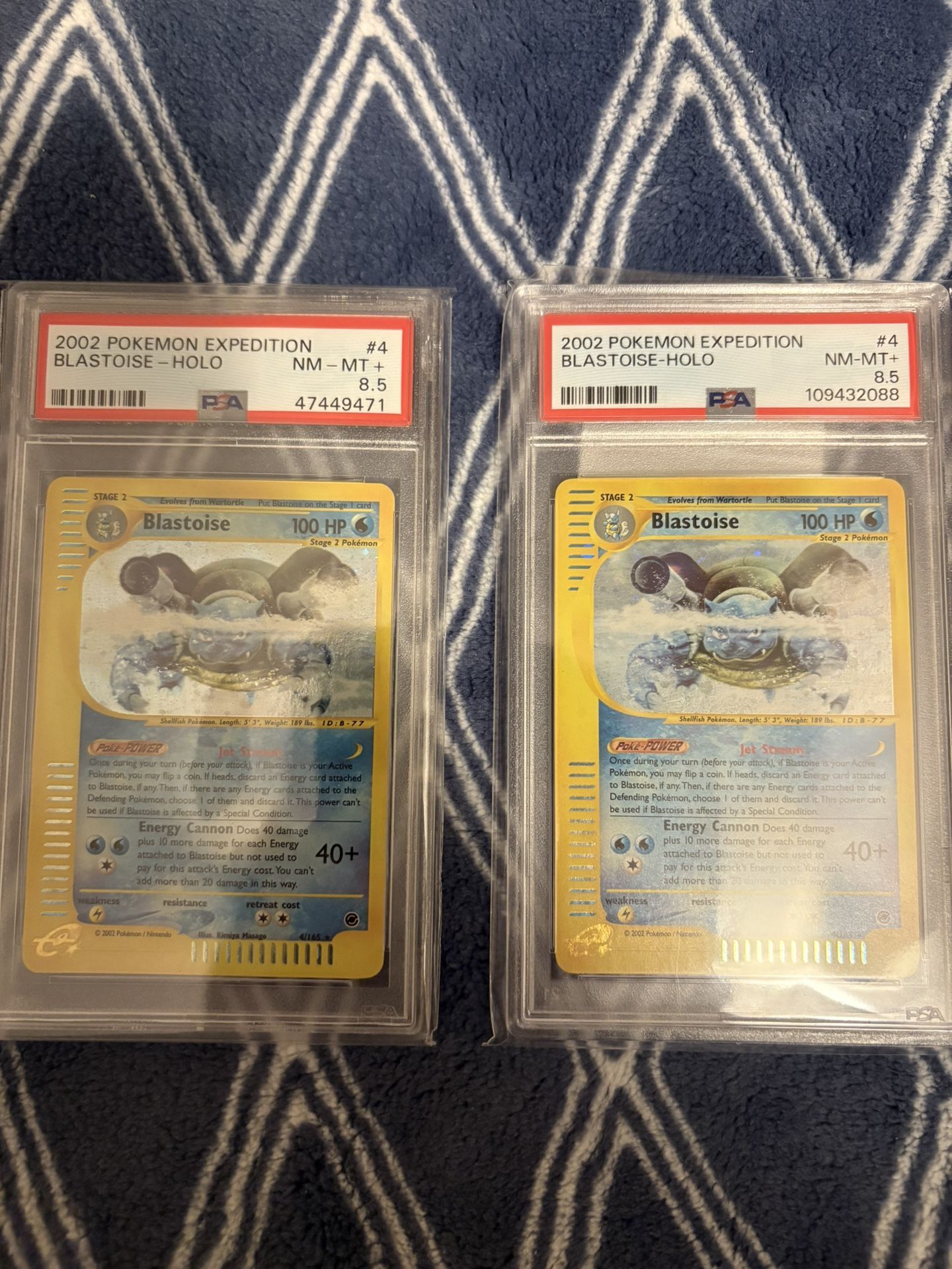 Two Pokemon Expedition Blastoise PSA 8.5 BOTH of a Pop 2 - For Trade