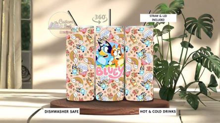 Bluey  Collage 20 Oz Stainless Steel Tumbler (READ DESCRIPTION)