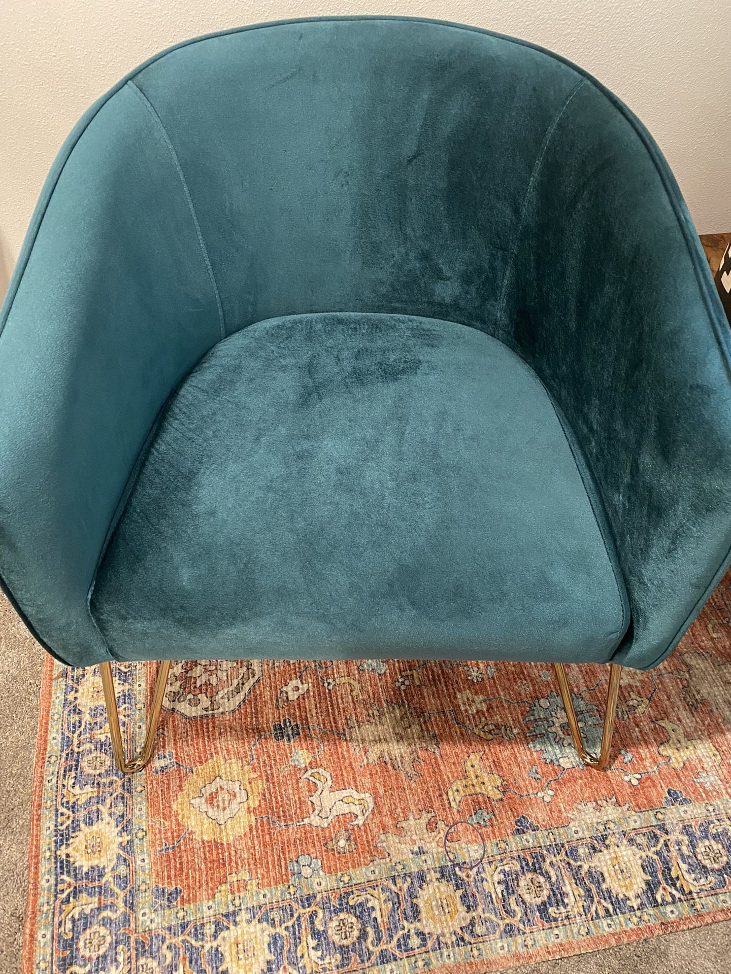 Dark Green Upholstered Chair