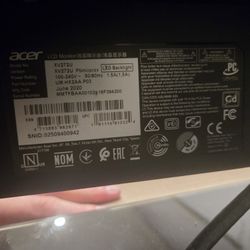Acer Monitor 27inch 2k 240hz Ips 