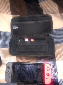 Nintendo Switch with Games and Case
