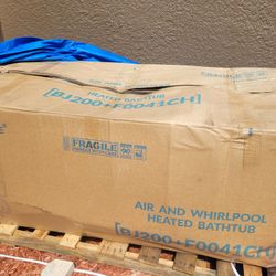 Brand New WOODBRIDGE BJ200 Heated Whirlpool & Air Jet Bathtub + Faucet