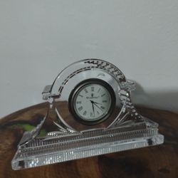 WATERFORD CRYSTAL CLOCK 6"×4"×1.5"