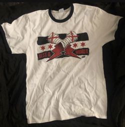 Official AEW CM Punk Ringer Shirt Size Medium Best In The World BITW